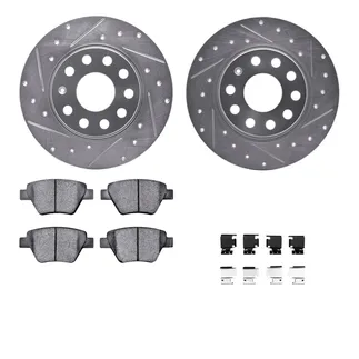R1 Concepts WGWH1-74090 E- Line Series Rotor - D/S - Silver W/ Ceramic Pads & Hdw